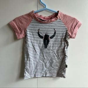 Organic cotton Raglan short sleeve t shirt size 6-12 months